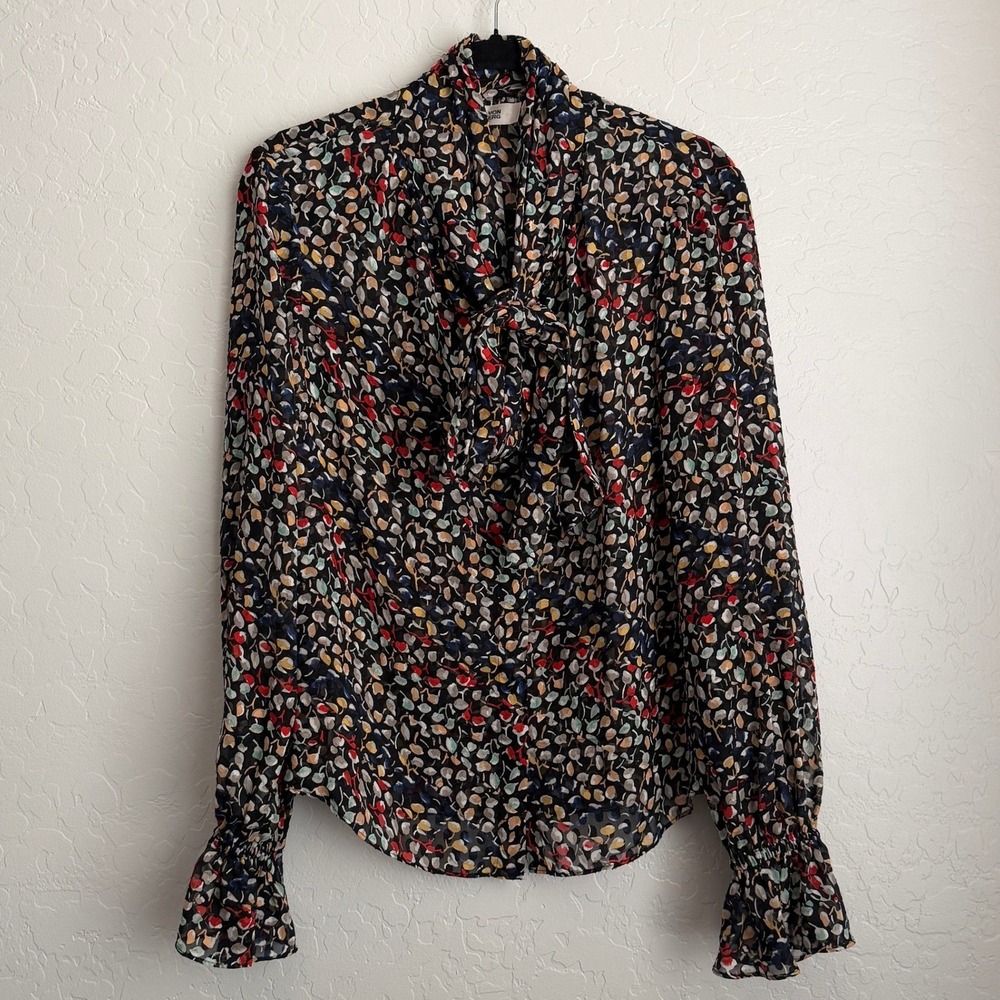 Diane Von Furstenberg Women's Silk Floral Blouse‎ Multi Sz 10